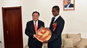 赞比亚总统伦古亲切会见中国有色王彤宙董事长