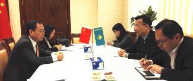 秦軍滿副總經理拜訪中國駐哈薩克斯坦大使張霄