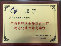 广西华银铝公司荣获“广西新时代基层统计工作规范化建设示范单位”荣誉称号