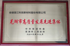 楚江新材获评“芜湖市高质量发展先进集体”称号