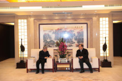 中国有色集团奚正平董事长会见中国农业银行行长张青松
