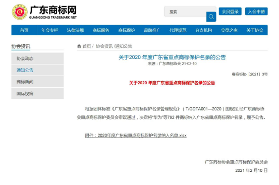“WACANG及图”、“伟昌”商标被纳入2020年度广东省重点商标保护名录