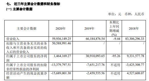 丰华股份2020年净利146万元减少95%：总经理余霄薪酬189.8万元