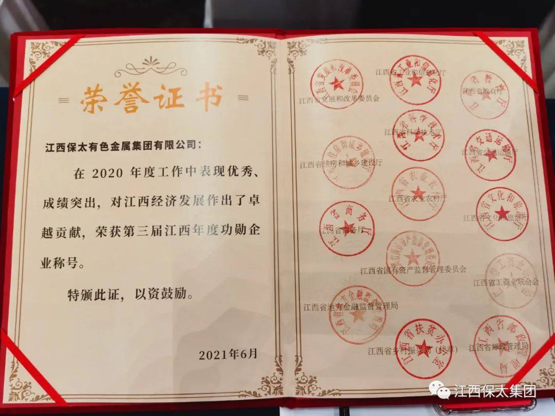 保太集团荣获“第三届江西年度功勋企业”