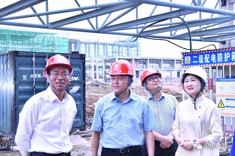 黄石市领导到中色大冶40万吨项目现场指导工作