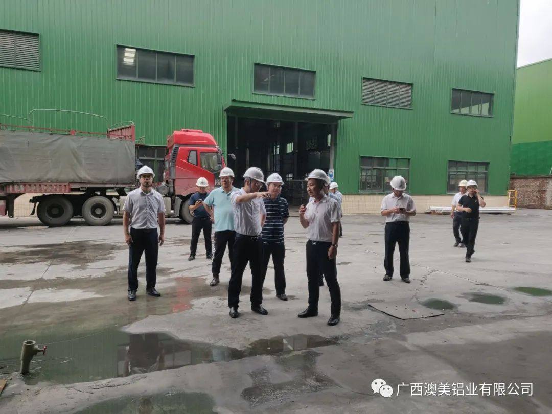 田阳区人民政府区长曾维康等领导一行到广西广盈铝业走访调研企业经济运行稳增长工作