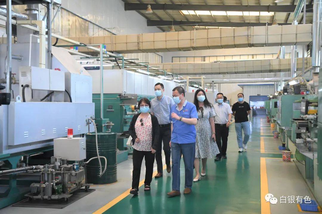 上海市經濟和信息化委員會新材料處調研組到白銀集團參觀