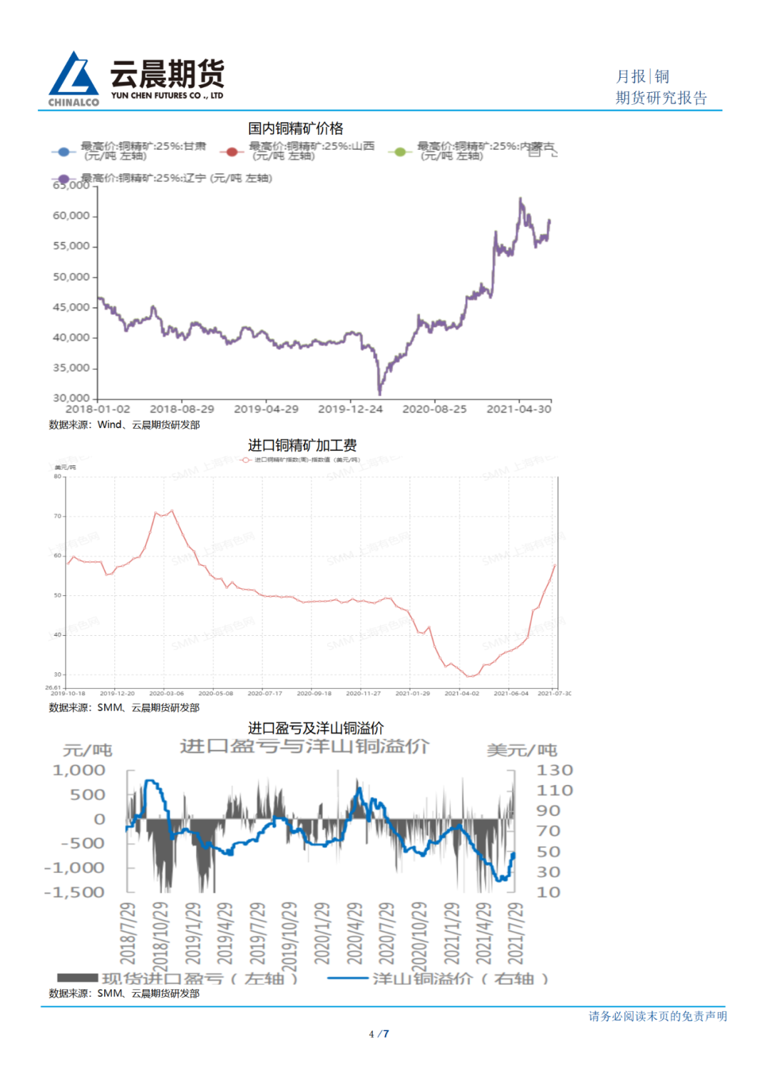 2021年8月云晨期货铜月报：铜价在高位纠结的时间加长 或暂围绕7万运行