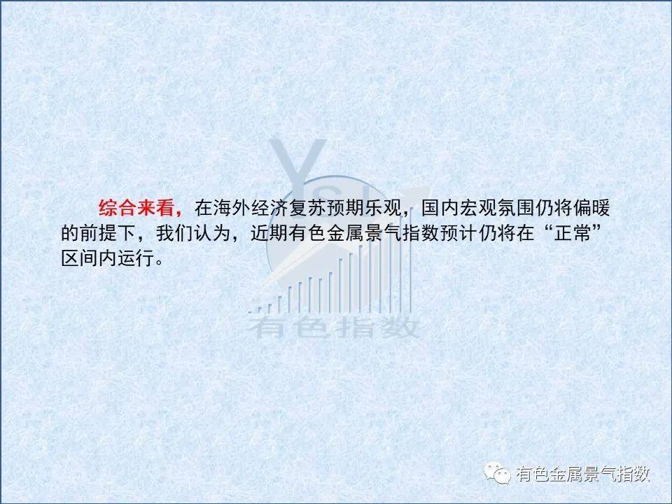 2021年7月中国有色金属产业月度景气指数44.9 较上月回落1.6个点