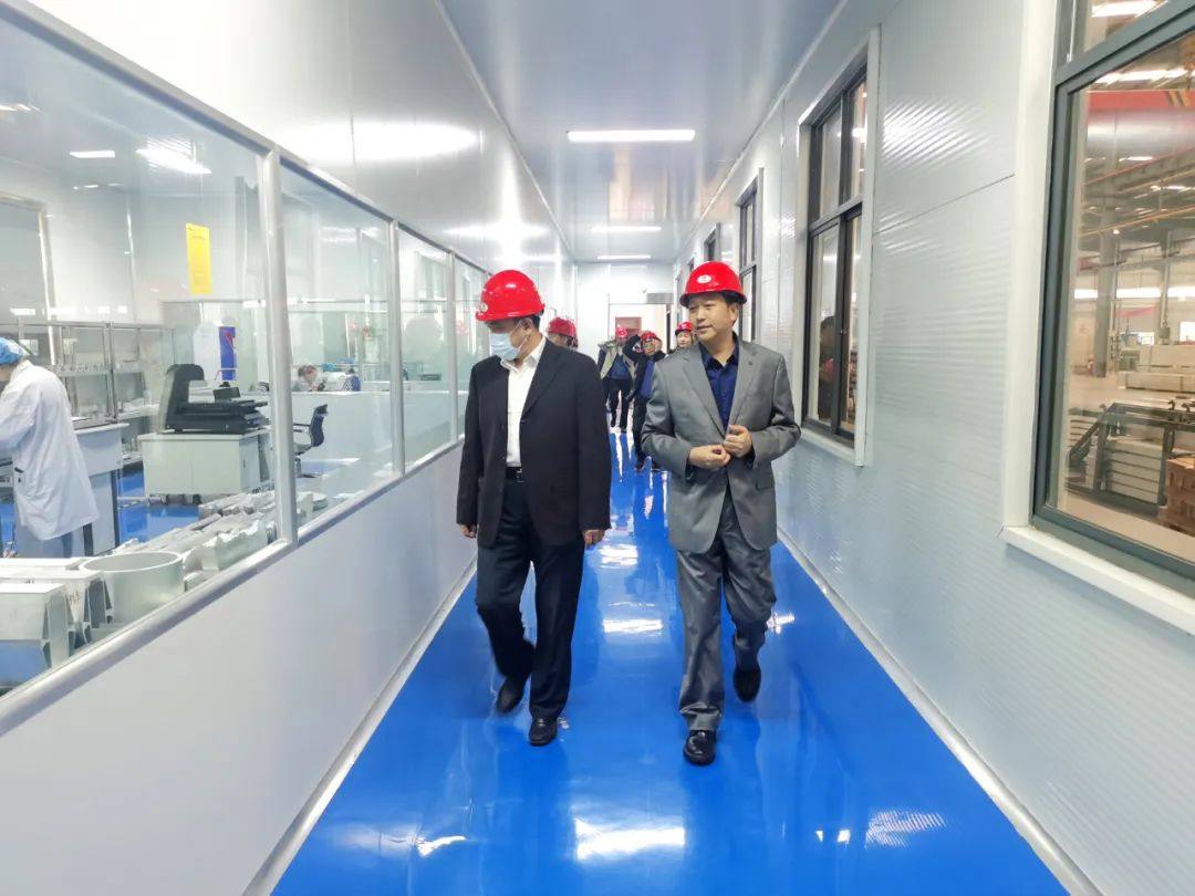 驻马店市市委常委、秘书长付自成一行莅临中多新材料集团旗下河南中多铝镁新材有限公司调研指导工作