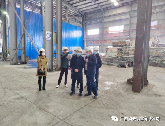 疫情后曾维康区长到广西广盈铝业有限公司进行复工复产调研