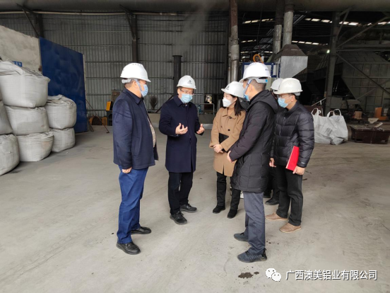 疫情后曾维康区长到广西广盈铝业有限公司进行复工复产调研