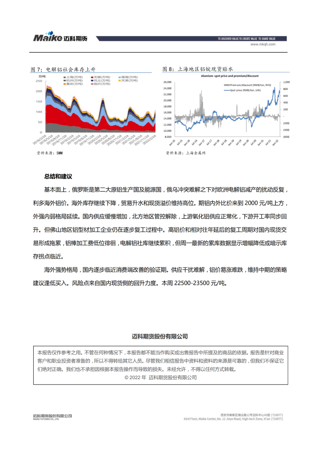 2022年第09周迈科期货铝周报：干扰不断铝价易涨难跌