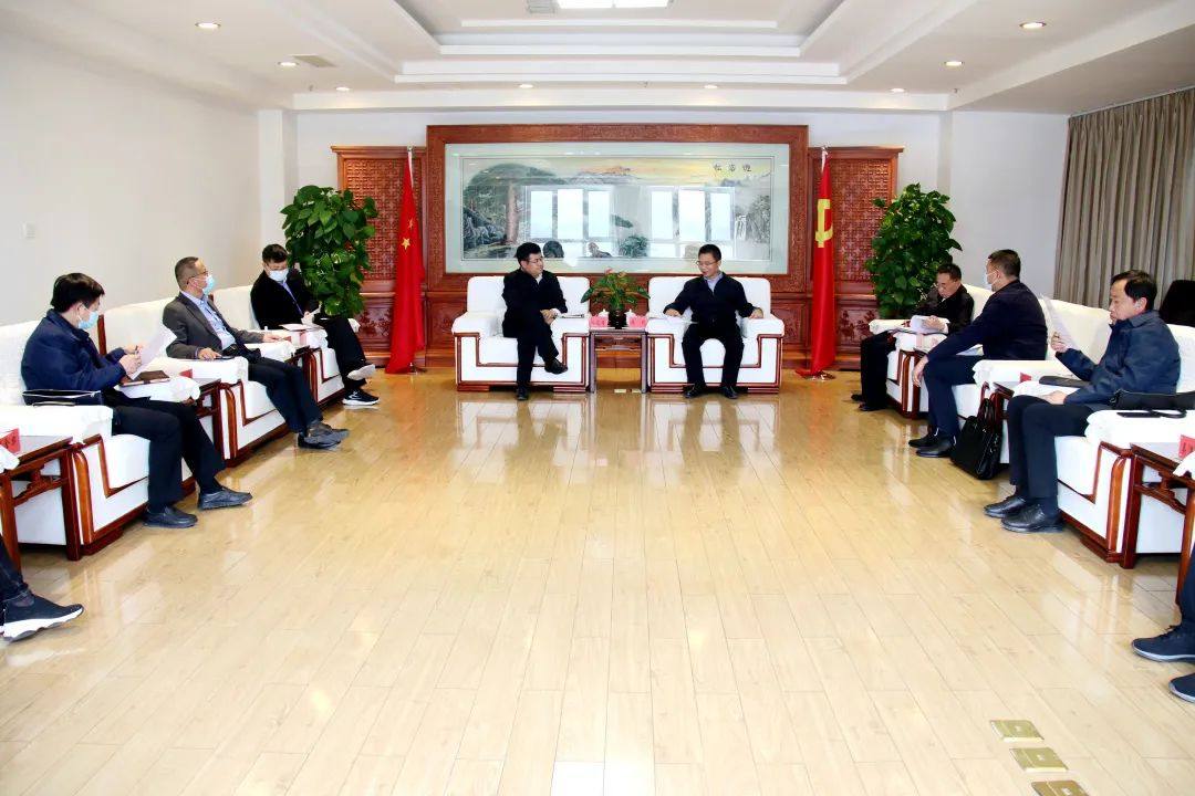 国家电投铝电公司董事长冯建清拜会中卫市市委书记张利