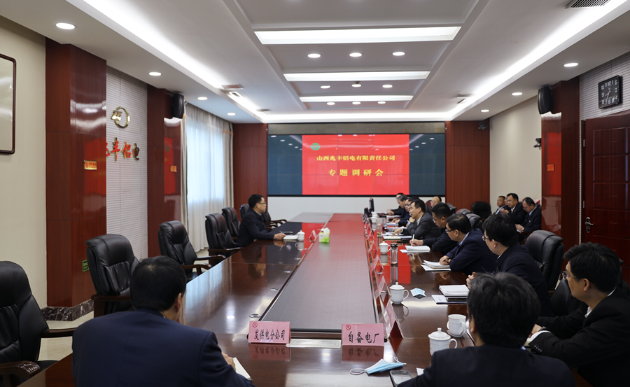 華陽集團總會計師高彥清到兆豐鋁電公司進行專題調研