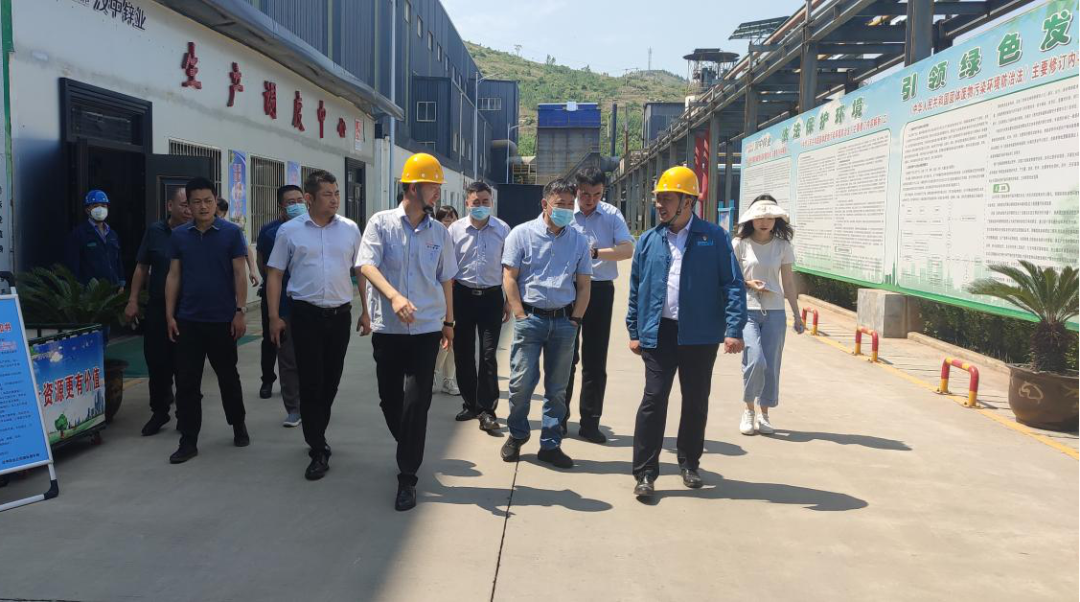 省生態環境廳總工程師劉旗龍一行到漢中鋅業開展漢丹江流域水環境保護標準調研