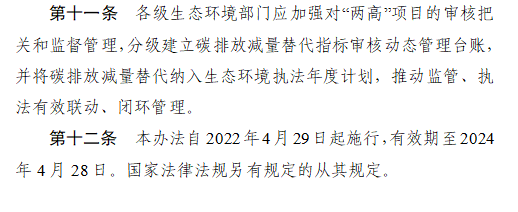 《山东省高耗能高排放建设项目碳排放减量替代办法（试行）》