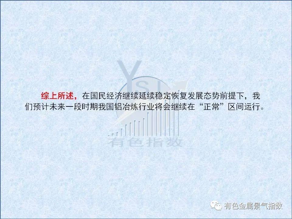 2022年4月中国铝冶炼产业景气指数为58.8 较上月回落0.9个点