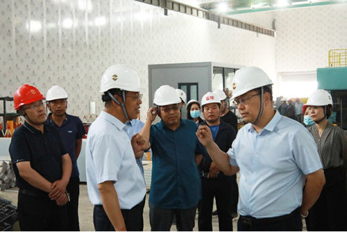 中条山集团董事长魏迎辉深入新建高性能压延铜带箔和覆铜板项目开展工作调研