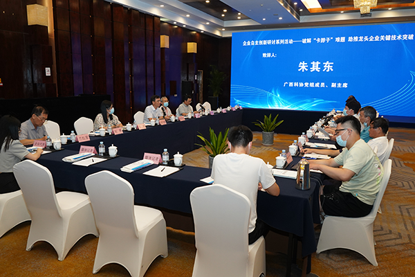 中國有色金屬學會副理事長桂衛華院士與廣西柳鋼東信科技有限公司對接項目合作