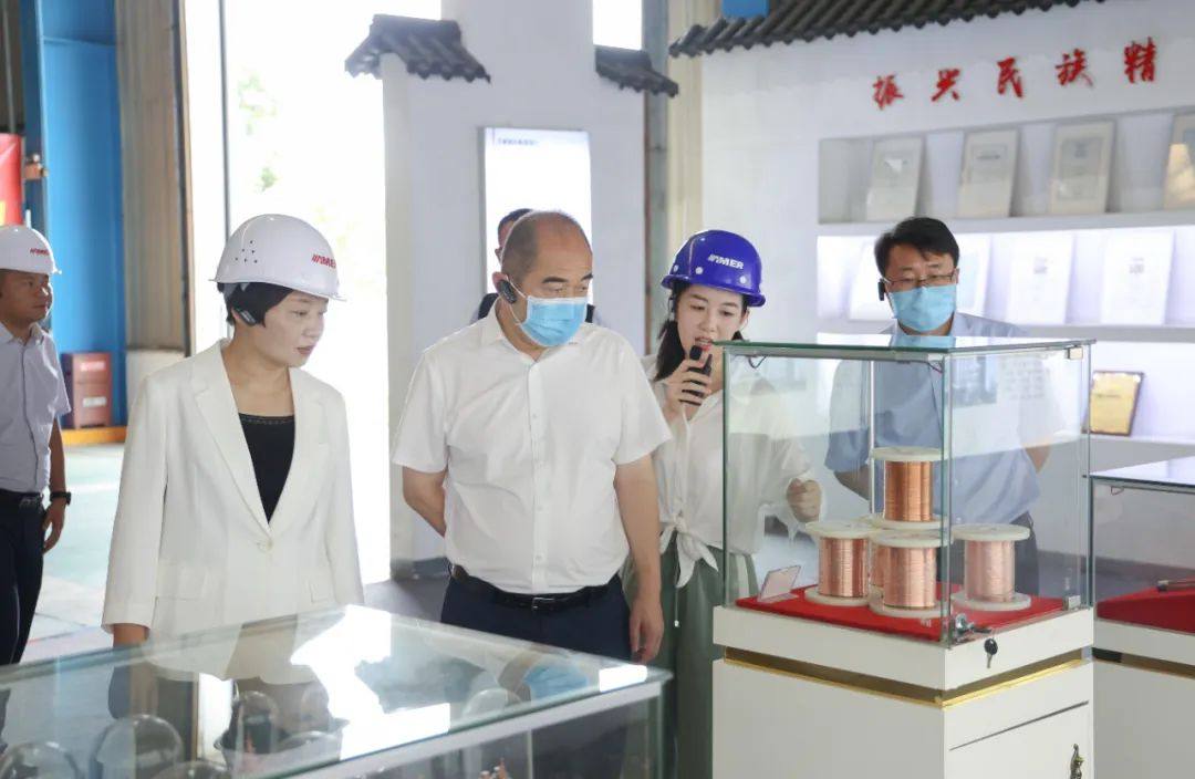 河南省商丘市梁园区委书记张兵一行莅临全威铜陵铜业参观考察