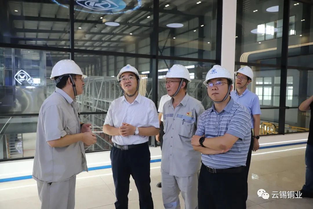 省发展改革委二级巡视员李安荣率队到云锡铜业分公司调研