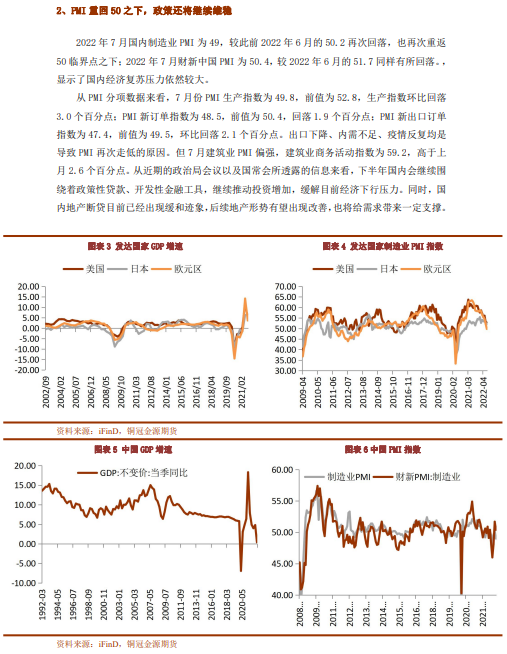 2022年8月铜冠金源期货铜月报：供需继续改善 铜价仍有支撑