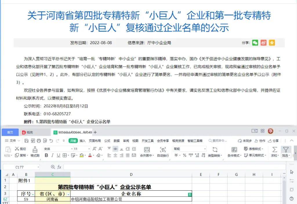 中铝河南洛阳铝加工公司通过国家专精特新小巨人企业认定