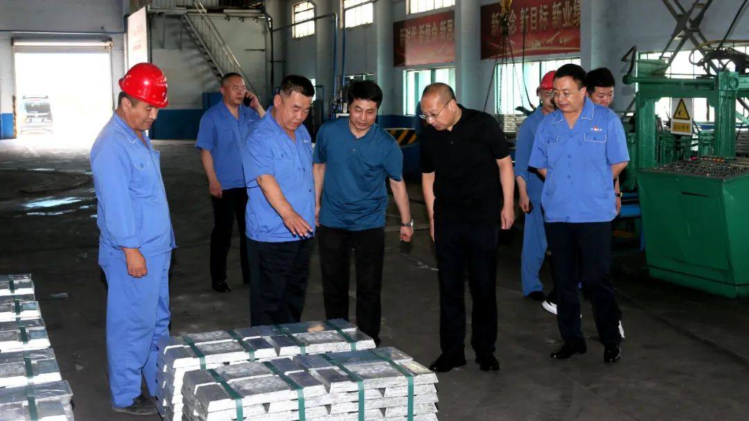 于洪董事长陪同来宾到葫芦岛有色实地参观