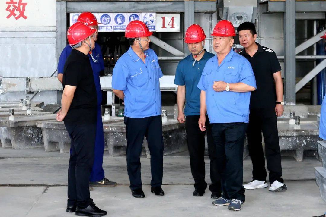 于洪董事长陪同来宾到葫芦岛有色实地参观
