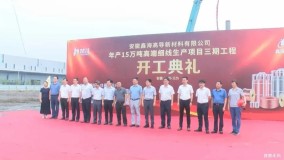 安徽鑫海高導新材料有限公司年產15萬噸高端細線生產項目三期工程開工