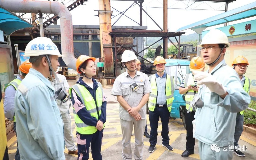 吴君率队到云锡铜业开展“防范安全生产与生态环境保护风险迎二十大”专项检查