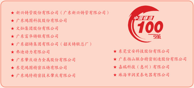 广东省黑色铸造、有色铸造及压铸产业发展史