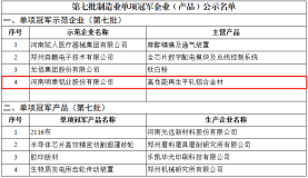 明泰鋁業榮獲國家“制造業單項冠軍示範企業”稱號