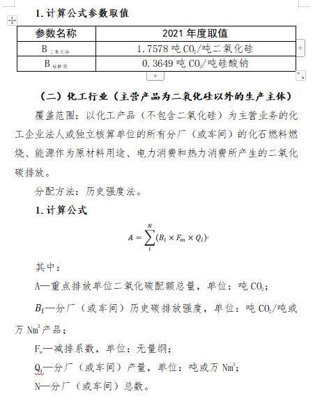 福建省2021年度碳排放配額分配實施方案（附重點排放單位名錄）