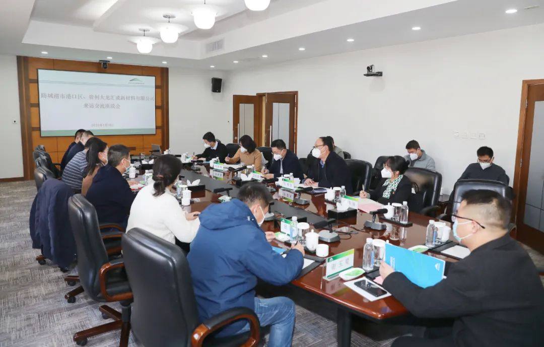 金川集团与广西防城港市港口区、贵州大龙汇成新材料公司座谈交流