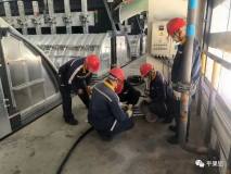 广西华磊新材料电解铝厂顺利完成首次全区停气更换压缩空气管伸缩节任务