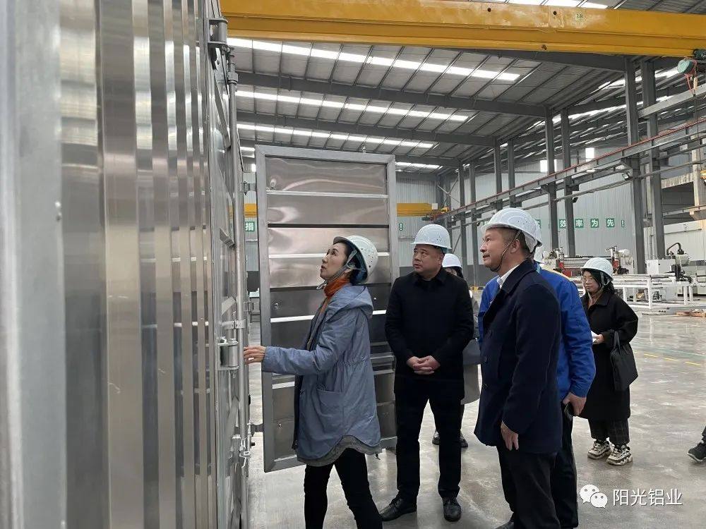 眉山市委常委、市政府副市长赵金霞一行莅临四川阳光坚端铝业有限公司指导调研