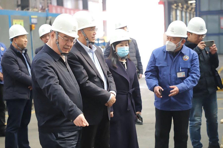 甘肃省副省长陈得信和杨德智副市长先后分别到兰州铭帝铝业有限公司调研