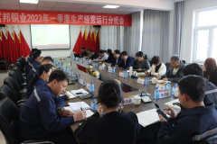 赤峰富邦铜业有限责任公司召开2023年第一季度经营运行分析会议