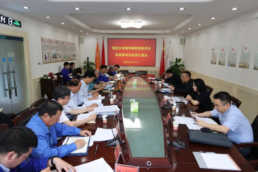 陕西有色金属集团副总经理王天雄到陕西锌业调研高质量项目建设工作