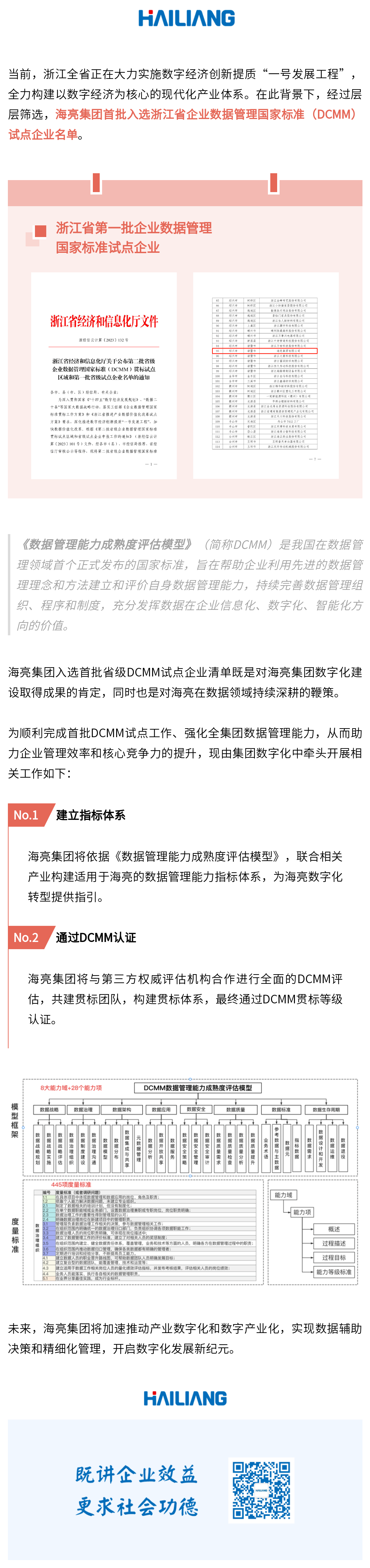 喜讯｜海亮集团入选浙江省第一批企业数据管理国家标准（DCMM）试点企业名单
