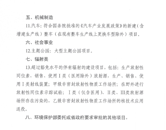 關於發布山東省環保廳審批環境影響評價文件的建設項目目錄（2017年本）的通知