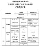 关于山西中铝华润电解铝项目产能置换方案的公告