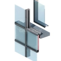 供应明框幕墙门窗建筑铝型材