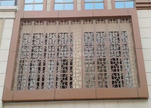木纹铝窗花|仿古铝挂落|复古铝窗格