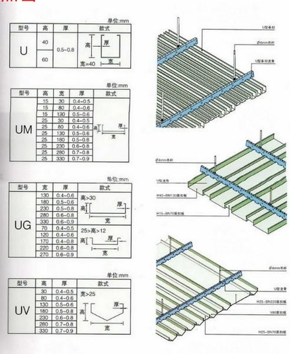 u型鋁方通吊頂廠家