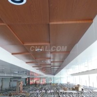 本田4S店異形木紋鋁合金板吊頂