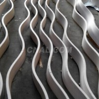 波浪造型鋁格柵|弧形造型鋁格柵