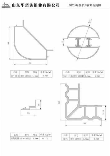 本公司供應GR55隔熱平開窗